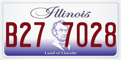 IL license plate B277028