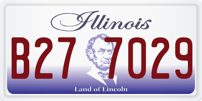 IL license plate B277029