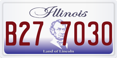 IL license plate B277030