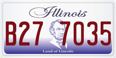 IL license plate B277035