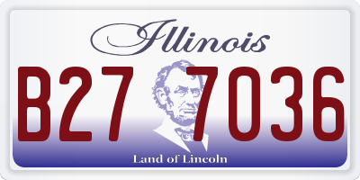 IL license plate B277036