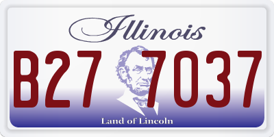 IL license plate B277037