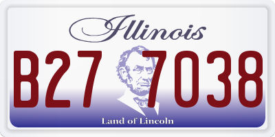 IL license plate B277038