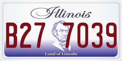 IL license plate B277039