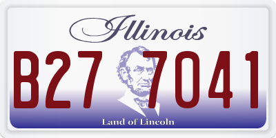IL license plate B277041