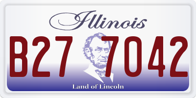 IL license plate B277042
