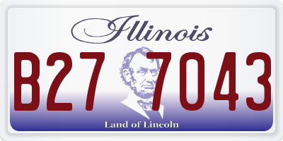 IL license plate B277043