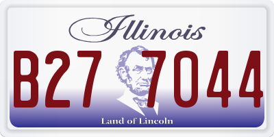 IL license plate B277044