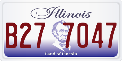 IL license plate B277047