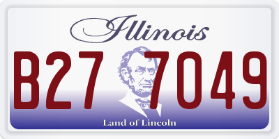 IL license plate B277049