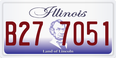 IL license plate B277051