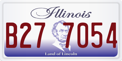 IL license plate B277054