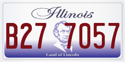 IL license plate B277057