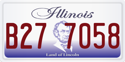 IL license plate B277058