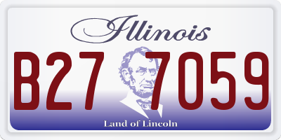IL license plate B277059