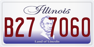 IL license plate B277060