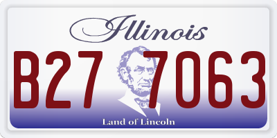 IL license plate B277063