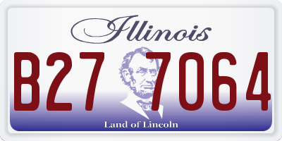 IL license plate B277064
