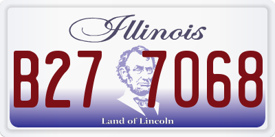 IL license plate B277068