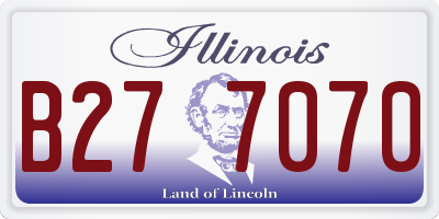 IL license plate B277070