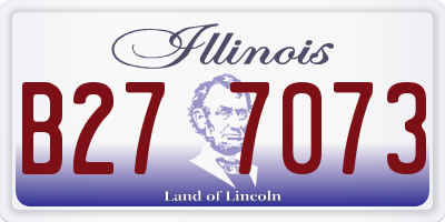 IL license plate B277073