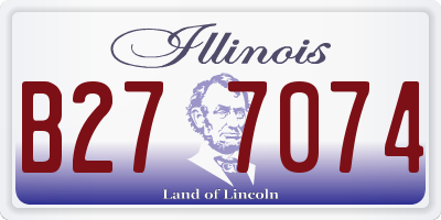 IL license plate B277074