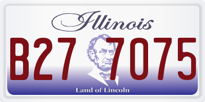 IL license plate B277075