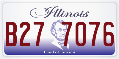 IL license plate B277076