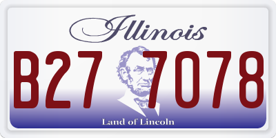IL license plate B277078