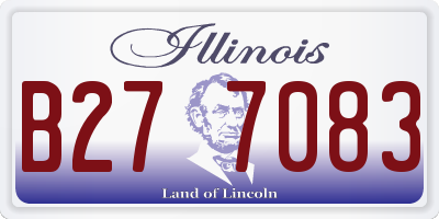 IL license plate B277083