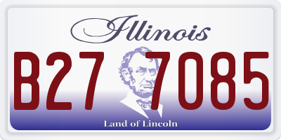 IL license plate B277085