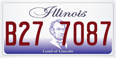 IL license plate B277087