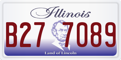 IL license plate B277089