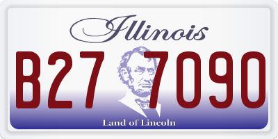 IL license plate B277090