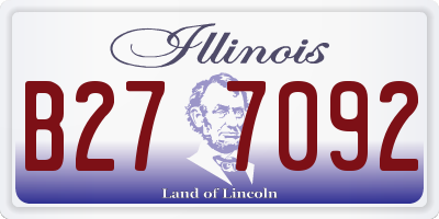 IL license plate B277092