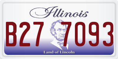 IL license plate B277093