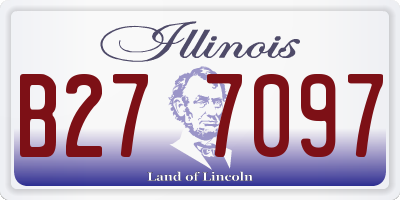 IL license plate B277097