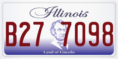 IL license plate B277098