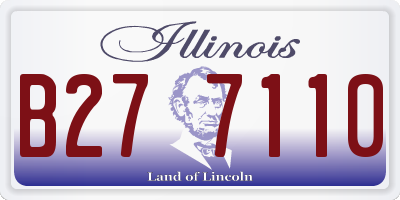 IL license plate B277110