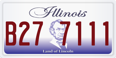 IL license plate B277111
