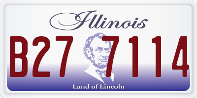 IL license plate B277114