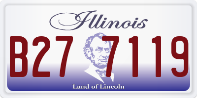 IL license plate B277119