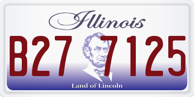 IL license plate B277125