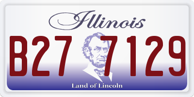 IL license plate B277129