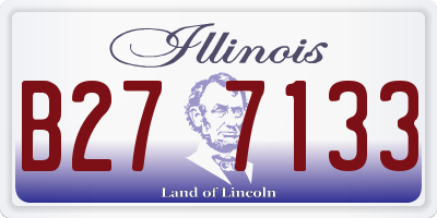 IL license plate B277133
