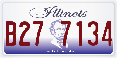 IL license plate B277134