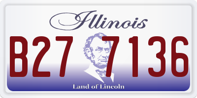 IL license plate B277136
