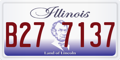 IL license plate B277137