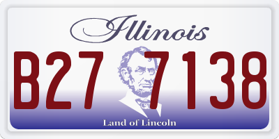 IL license plate B277138
