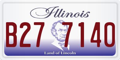 IL license plate B277140